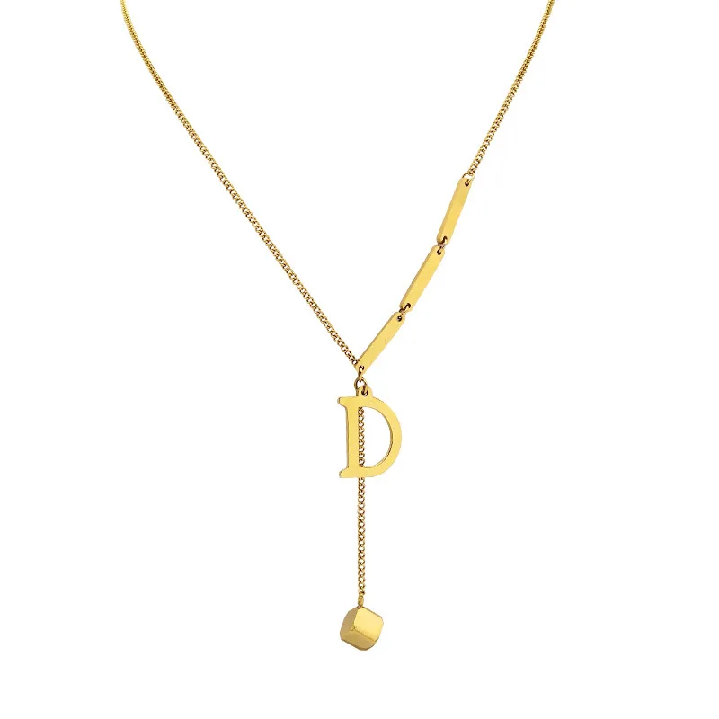 Titanium Steel Necklace Women's Simple Letter D Pendant Short Elegant Ins Sweater Chain HCL250
Titanium Steel Necklace Women's Simple Letter D Pendant Short Elegant Ins Sweater Chain HCL250