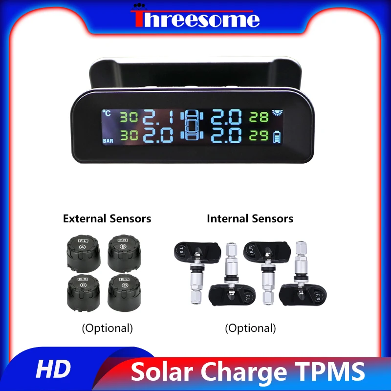 Threesome tpms Automatic Brightness Control Solar Power Car Tire Pressure Monitor System Adjustable LCD Screen Wireless 4 Tire
Threesome tpms Automatic Brightness Control Solar Power Car Tire Pressure Monitor System Adjustable LCD Screen Wireless 4 Tire