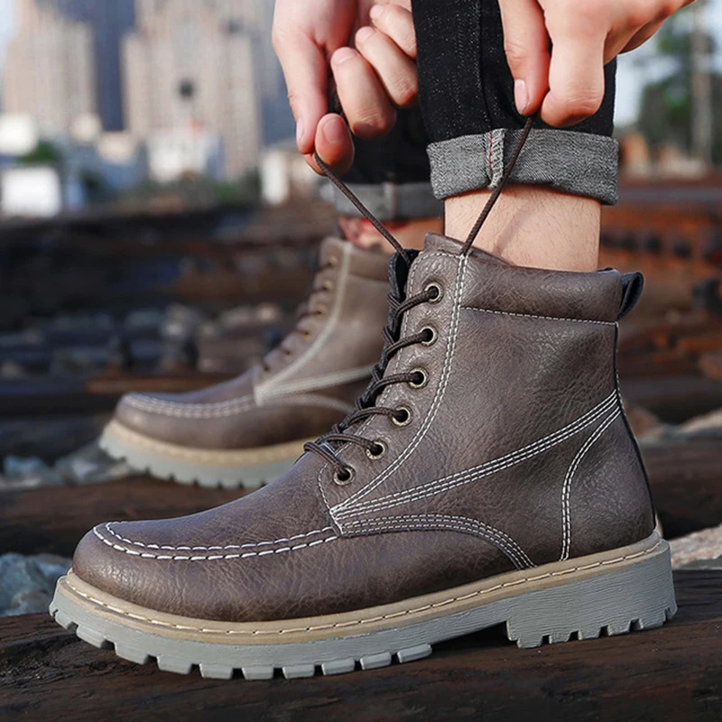 LOOZYKIT New Fashion Leather Ankle Boots Autumn Winter Men's Boots Fashion Motorcycle Boot Outdoor Working Snow Boots Men Shoes
LOOZYKIT New Fashion Leather Ankle Boots Autumn Winter Men's Boots Fashion Motorcycle Boot Outdoor Working Snow Boots Men Shoes