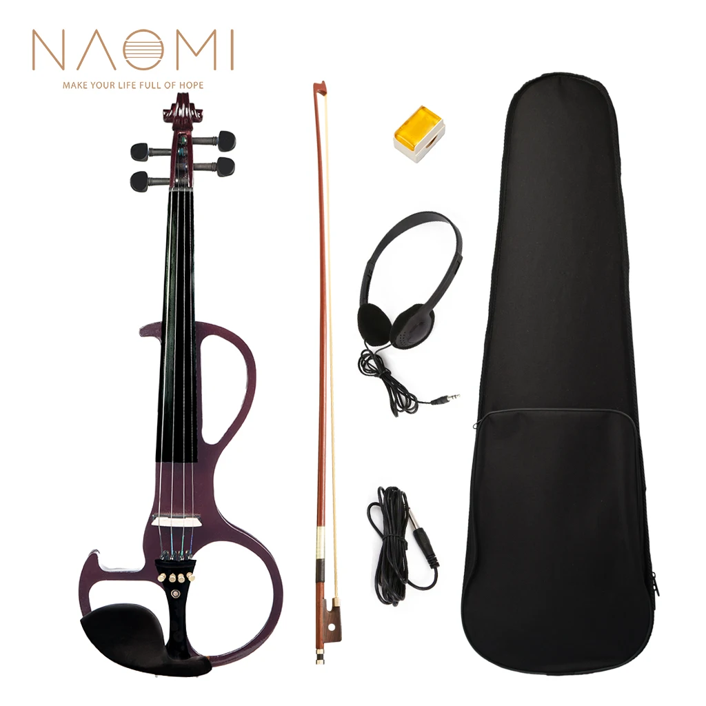 Naomi Violin Full Size 4/4 Solid Wood Electric Violin Basswood Body Ebony Fingerboard Pegs with Ebony Ebony Accessories
Naomi Violin Full Size 4/4 Solid Wood Electric Violin Basswood Body Ebony Fingerboard Pegs with Ebony Ebony Accessories