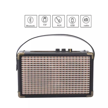 Retro wireless outdoor portable Bluetooth radio with USB function audio subwoofer portable square audio card radio
Retro wireless outdoor portable Bluetooth radio with USB function audio subwoofer portable square audio card radio