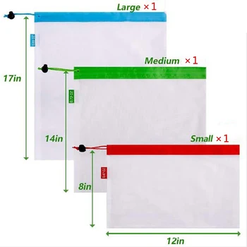 3pcs Reusable Mesh Vegetable And Fruit Toy Drawstring Beam Net Bag Washable Environmental Protection Bag 
3pcs Reusable Mesh Vegetable And Fruit Toy Drawstring Beam Net Bag Washable Environmental Protection Bag