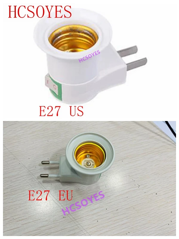 Promotion E27 220V 6A LED Light Male Socket to EU US Type Plug Adapter Converter for Bulb Lamp Holder With ON/OFF Button
Promotion E27 220V 6A LED Light Male Socket to EU US Type Plug Adapter Converter for Bulb Lamp Holder With ON/OFF Button