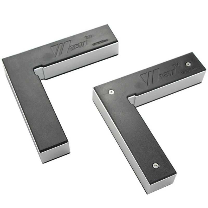 2Pcs 90 Degree Aluminum Alloy Right Angle Clamp L-Square Holder Ruler Clamping Square Woodworking Fixture Corner Clamping Tools