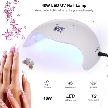 48W UV LED Nail Lamp Sunlight Nail Gel Dryer Machine Fingernails Toenails Curing Machine Nail Art Tool
48W UV LED Nail Lamp Sunlight Nail Gel Dryer Machine Fingernails Toenails Curing Machine Nail Art Tool