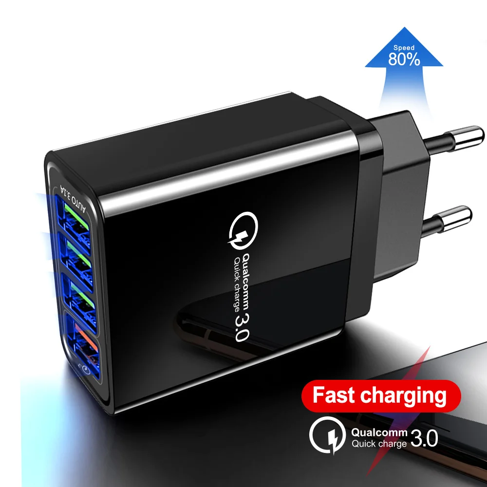 EU US UK Plug QC3.0 4USB Multi Port Quick Charger Global Mobile Phone Charger Travel Charger Fast Charging Quick Charge 3.0 48 W
EU US UK Plug QC3.0 4USB Multi Port Quick Charger Global Mobile Phone Charger Travel Charger Fast Charging Quick Charge 3.0 48 W