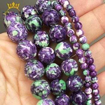 Purple Jaspers Rain Flower Stone Beads Natural Round Loose Spacer Bead For DIY Jewelry Making 4 6 8 10 12mm Bracelet Accessories
Purple Jaspers Rain Flower Stone Beads Natural Round Loose Spacer Bead For DIY Jewelry Making 4 6 8 10 12mm Bracelet Accessories
