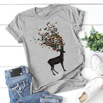 Summer 3XL Flower Giraffe Short Sleeve Tees Tops Casual Tshirt Plus Size T Shirts Cartoon T-shirt for Women Female Clothes топ
Summer 3XL Flower Giraffe Short Sleeve Tees Tops Casual Tshirt Plus Size T Shirts Cartoon T-shirt for Women Female Clothes топ