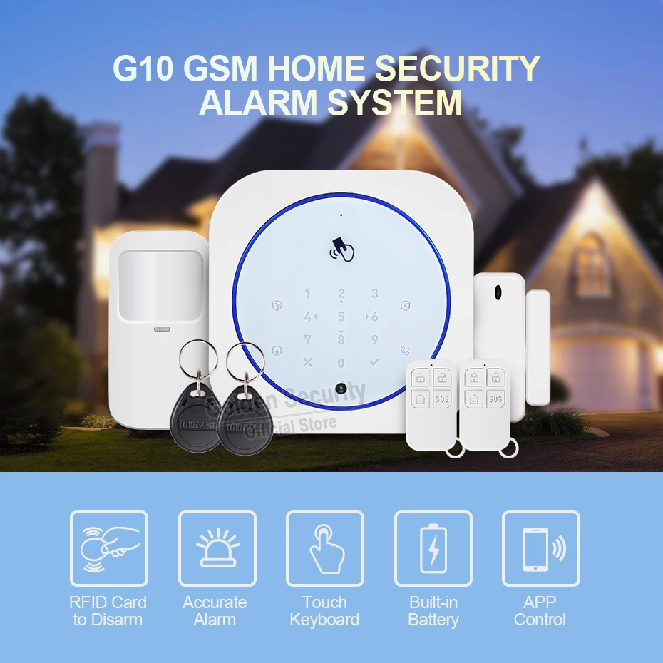 Towode 433MHz Smart Home Security Alarm System GSM Wireless APP Android IOS Control Touch keyboard Control
Towode 433MHz Smart Home Security Alarm System GSM Wireless APP Android IOS Control Touch keyboard Control