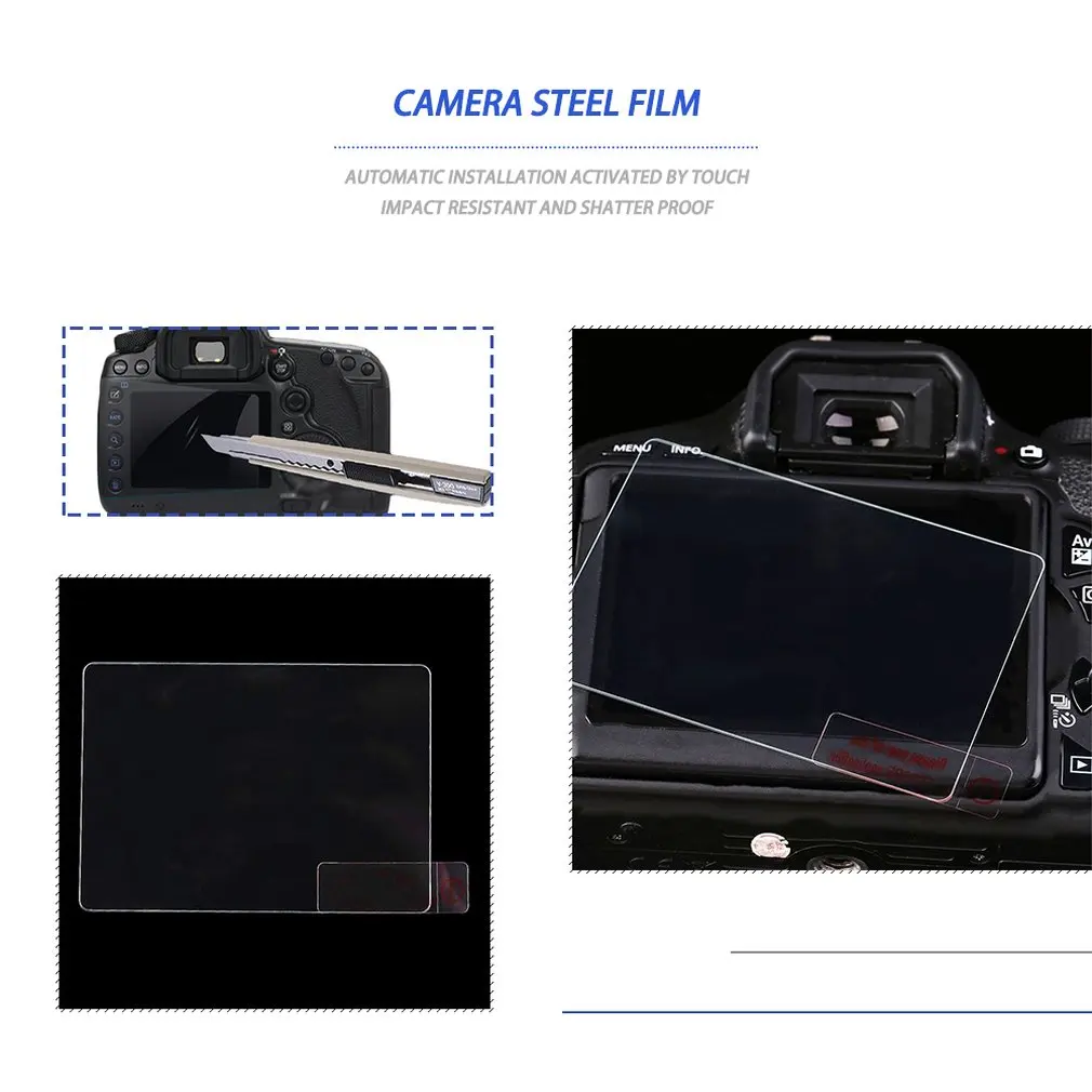 Screen Protector For Canon 550D 60D 600D Tempered Glass LCD Screen Film Protector 0.4mm HD Protective Waterproof Cover