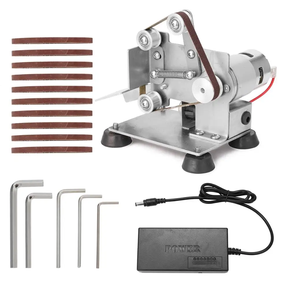 Belt Sander Mini Grinding Grinder Sand-belt Machine Small DIY Polishing Cutter Edges Sharpener | Инструменты