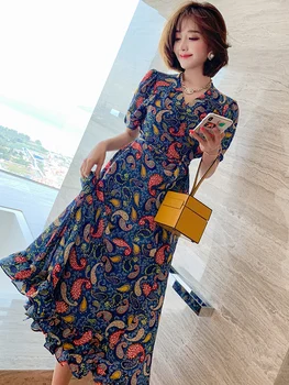 Trendy Solid Wrap V-neck Lace-up Waist Hugging Short Front and Long Back Skirt Floral Printed Dress Women's Fashion Summer New
Trendy Solid Wrap V-neck Lace-up Waist Hugging Short Front and Long Back Skirt Floral Printed Dress Women's Fashion Summer New