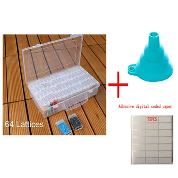 64 Girds 5D DIY Diamond Painting Accessories Beads Container Rhinestones Storage Box Diamond Embroidery Tools GiftCase Organizer
64 Girds 5D DIY Diamond Painting Accessories Beads Container Rhinestones Storage Box Diamond Embroidery Tools GiftCase Organizer