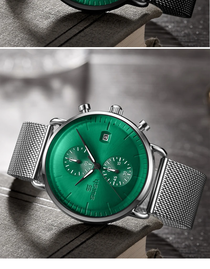 SWISH Watches for Men Stainless Steel Waterproof Quartz Clock Men’s Watch Top Brand Chronograph Sports Hour Relogio Masculino