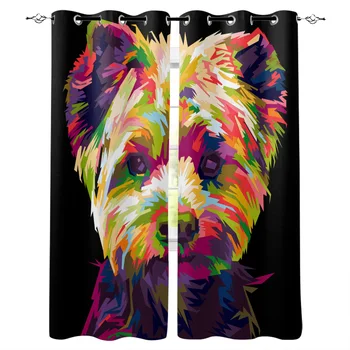 Dog Cute Colored Window Curtains LivingRoom Kitchen Curtains Left and Right Biparting Open
Dog Cute Colored Window Curtains LivingRoom Kitchen Curtains Left and Right Biparting Open