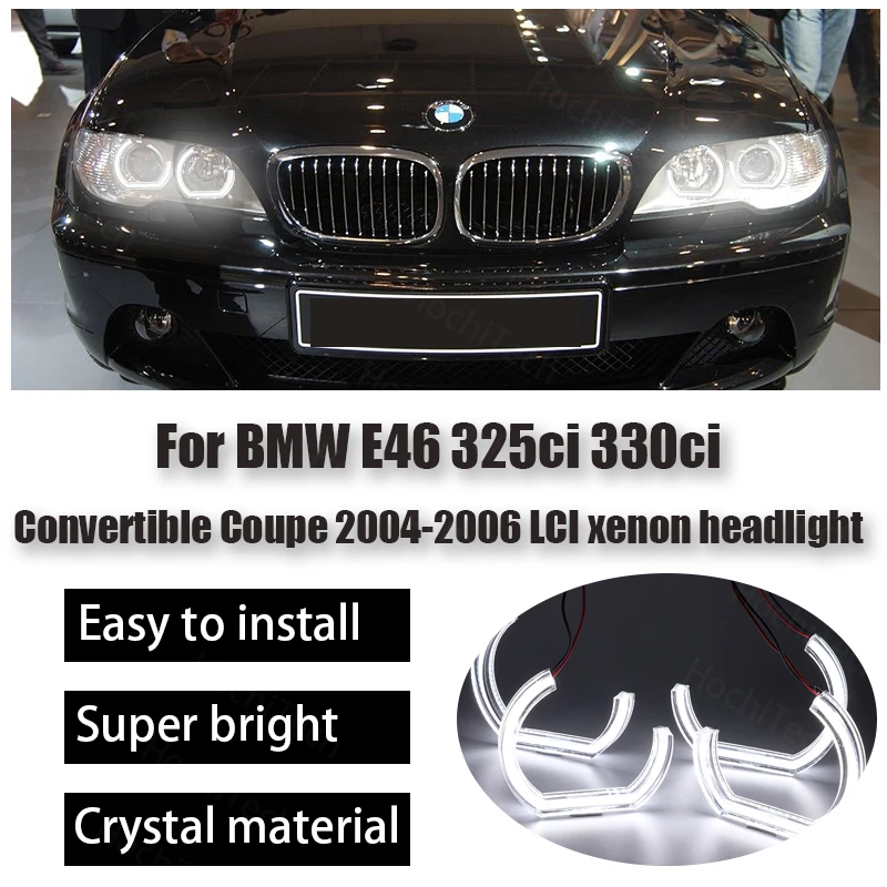DRL Cut Style DTM U Shape Light Day Light Crystal LED Angel Eyes Kit for BMW E46 Convertible Coupe 2004-2006 LCI Xenon Headlight
DRL Cut Style DTM U Shape Light Day Light Crystal LED Angel Eyes Kit for BMW E46 Convertible Coupe 2004-2006 LCI Xenon Headlight