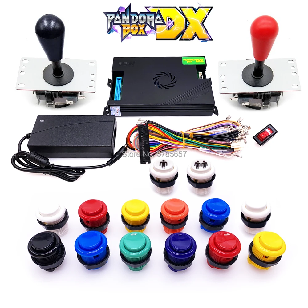 

2 Players 3D Pandora Box DX Kit Happy Style Joystick Button with Jamma Cable Board Built-in 2567 Arcade Games