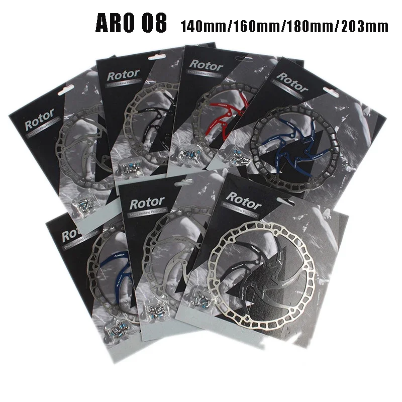 ASHIMA ARO 08 Brake Disc Rotor ultralight 85g MTB bike stainless steel 140mm/160mm/180mm /203mm 6-bolts
ASHIMA ARO 08 Brake Disc Rotor ultralight 85g MTB bike stainless steel 140mm/160mm/180mm /203mm 6-bolts