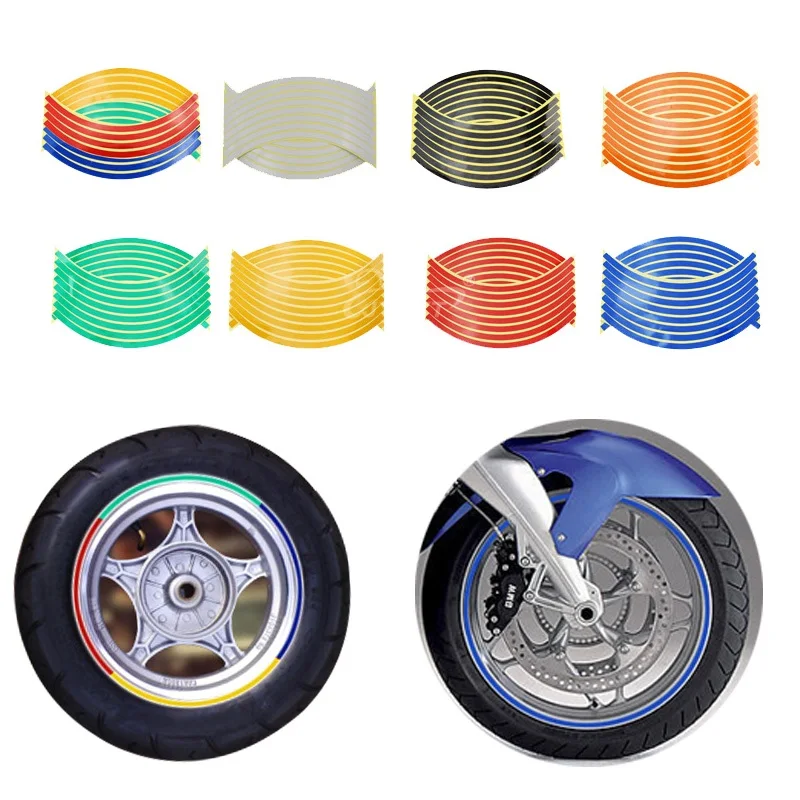 Auto Wheel Rim Stickers 16 Pcs Strips Reflective stickers Motorcycle Sticker 18'' Motorcycle Car Styling Decoration Waterproof
Auto Wheel Rim Stickers 16 Pcs Strips Reflective stickers Motorcycle Sticker 18'' Motorcycle Car Styling Decoration Waterproof