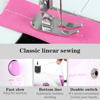 Electric Machine Mini Sewing Machine Hand-Held Sewing Machine Portable Small Handheld Home Desktop Single Needle Pink ABS
Electric Machine Mini Sewing Machine Hand-Held Sewing Machine Portable Small Handheld Home Desktop Single Needle Pink ABS