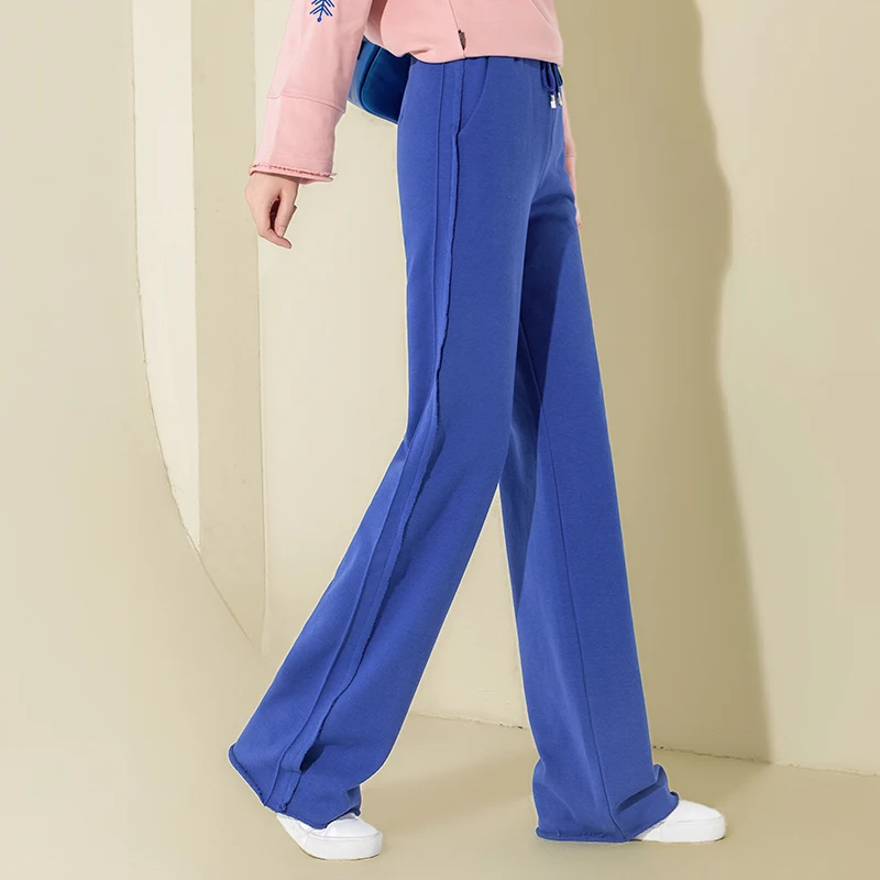 Autumn Cotton High Waist Wide Leg Pants Blue Palazzo Pants Casual Loose Plus Size Drawstring Pants Flat Women Long Trousers 2018
Autumn Cotton High Waist Wide Leg Pants Blue Palazzo Pants Casual Loose Plus Size Drawstring Pants Flat Women Long Trousers 2018