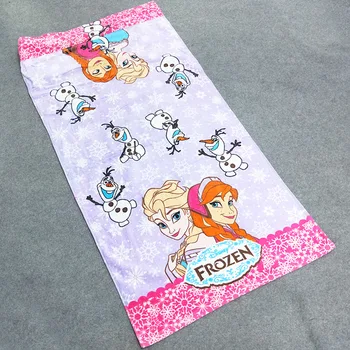 

Disney children bath towel cotton cute absorbent frozen snowman Princess elsa Anna cartoon swimming beach towel hand towels