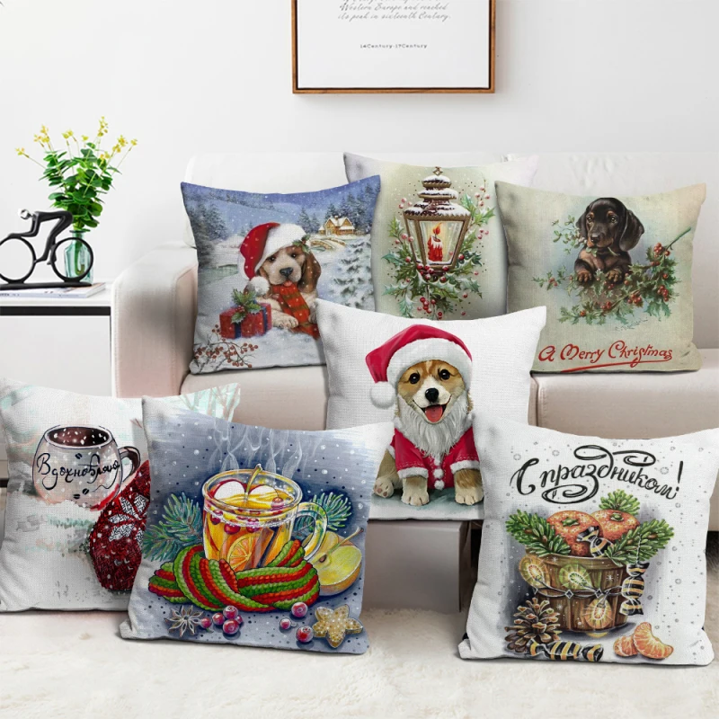 Pillow Cover Christmas Cute Animal Cushion Cover Sofa Cushions Cotton Linen Pillow Case For Home Decoration
Pillow Cover Christmas Cute Animal Cushion Cover Sofa Cushions Cotton Linen Pillow Case For Home Decoration