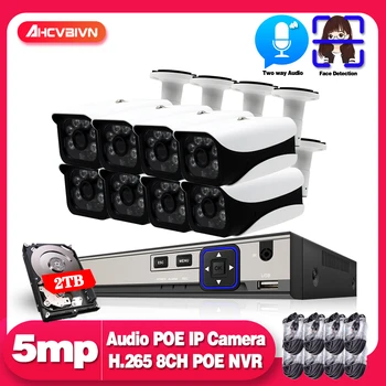Face Detection H.265 8CH 5MP POE NVR Kit CCTV Security System Two Way Audio AI POE IP Camera Outdoor Video Surveillance Set 2TB
Face Detection H.265 8CH 5MP POE NVR Kit CCTV Security System Two Way Audio AI POE IP Camera Outdoor Video Surveillance Set 2TB