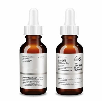 Caffeine Solution 5% + EGCG Ordinary Reduces Eye Puffiness and Dark Circles Eyes Makeup CosmeticFirming Face Repair