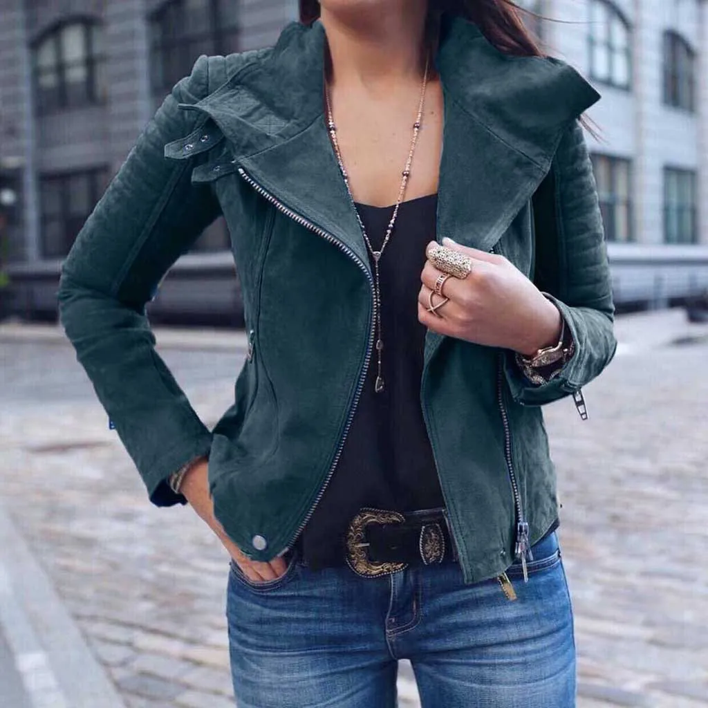 2019 Warm Womens Ladies Retro Rivet Zipper Up Bomber Jacket Casual Coat Outwear PU Leather Short Outwear Jacket Plus Size
2019 Warm Womens Ladies Retro Rivet Zipper Up Bomber Jacket Casual Coat Outwear PU Leather Short Outwear Jacket Plus Size