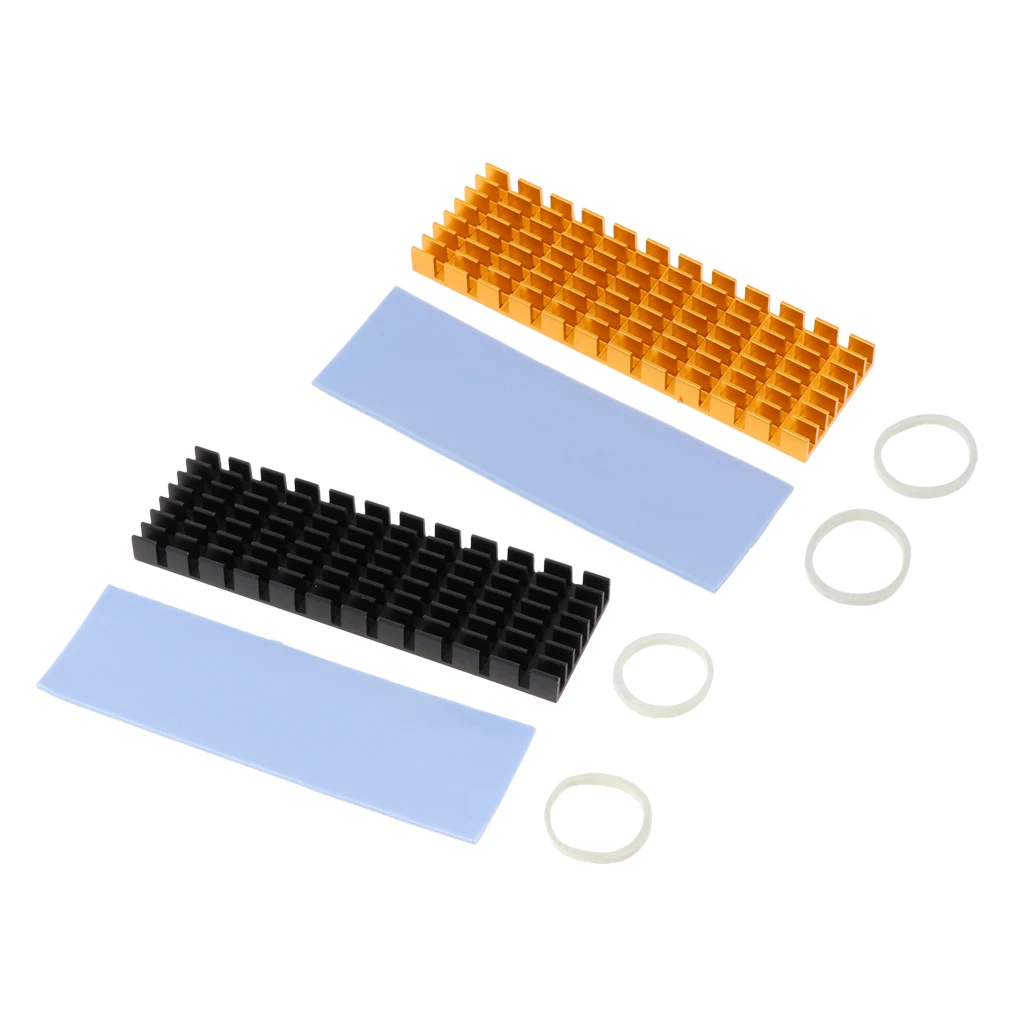 2 Pack PCIe M.2 SSD 2280 Heatsinks Cooler DIY Laptop PC Memory Cooling Fin + Silicone Based Thermal Pad
2 Pack PCIe M.2 SSD 2280 Heatsinks Cooler DIY Laptop PC Memory Cooling Fin + Silicone Based Thermal Pad