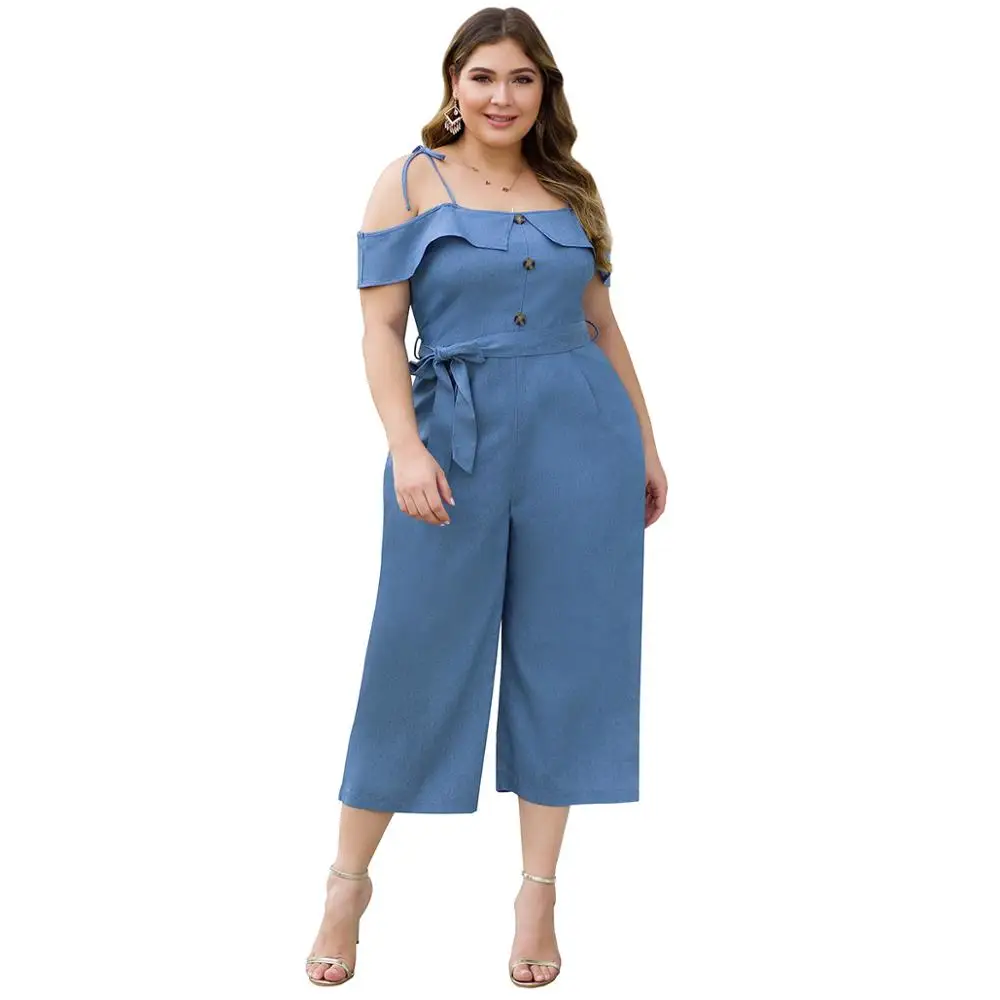 Autumn Denim Jumpsuits Women High Waist Plus Size 4XL Sashes Strap Hollow Out Sexy Short Sleeve Button Ruffles Jumpsuits Ladies
Autumn Denim Jumpsuits Women High Waist Plus Size 4XL Sashes Strap Hollow Out Sexy Short Sleeve Button Ruffles Jumpsuits Ladies