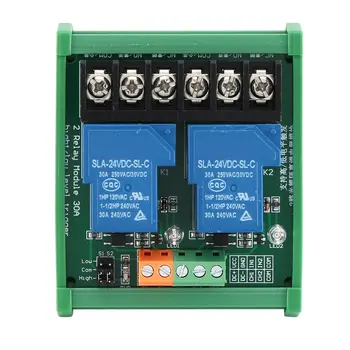 2 Channel Relay Module 30A with Optocoupler Isolation 24V for High and Low Triger Smart Home PLC Automated Control
2 Channel Relay Module 30A with Optocoupler Isolation 24V for High and Low Triger Smart Home PLC Automated Control