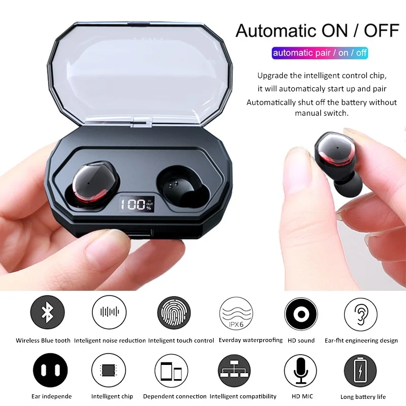 R10 TWS Bluetooth Earphone Bluetooth 5.0 Wireless Headphone with Microphone Stereo Bass Earbuds Sport Headset with Charging Box
R10 TWS Bluetooth Earphone Bluetooth 5.0 Wireless Headphone with Microphone Stereo Bass Earbuds Sport Headset with Charging Box