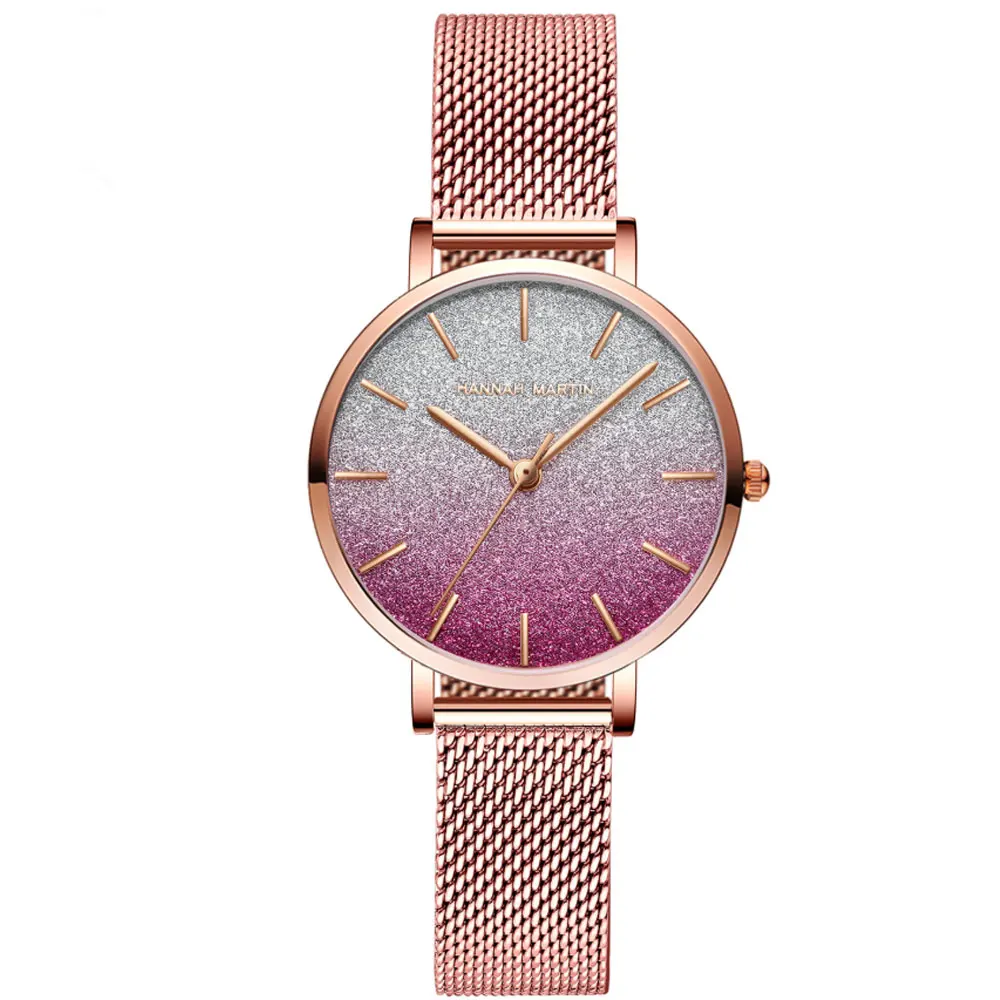2020 Luxury Brand Watch Gradient Color Rose Gold Stainless Steel Mesh Quartz Women Watch 1 Set Bracele Montre Femme
2020 Luxury Brand Watch Gradient Color Rose Gold Stainless Steel Mesh Quartz Women Watch 1 Set Bracele Montre Femme