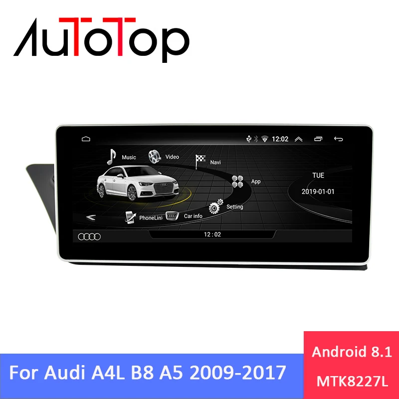 AUTOTOP 10.25" IPS Screen Car Radio 2 din Android 8.1 Car Multimedia Player for Audi A4 A5 S4 S5 2009-2016 GPS Navigation WiFi
AUTOTOP 10.25" IPS Screen Car Radio 2 din Android 8.1 Car Multimedia Player for Audi A4 A5 S4 S5 2009-2016 GPS Navigation WiFi