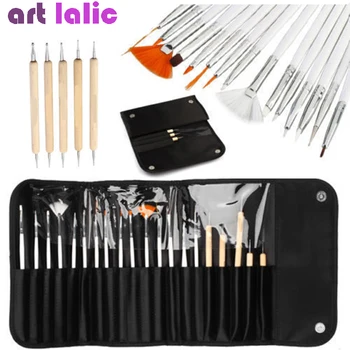 20 Pcs/Set Nail Art Decorations Brush Set Tools Professional Painting Pen for False Nail Tips UV Nail Gel Polish + Pouch Bag
20 Pcs/Set Nail Art Decorations Brush Set Tools Professional Painting Pen for False Nail Tips UV Nail Gel Polish + Pouch Bag