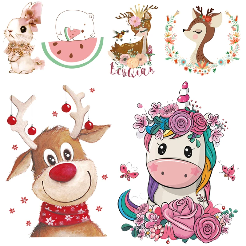 Christmas stickers cartoon rabbit deer iron on transfer patches for clothing ironing iron on patches T-shirt washable applique
Christmas stickers cartoon rabbit deer iron on transfer patches for clothing ironing iron on patches T-shirt washable applique