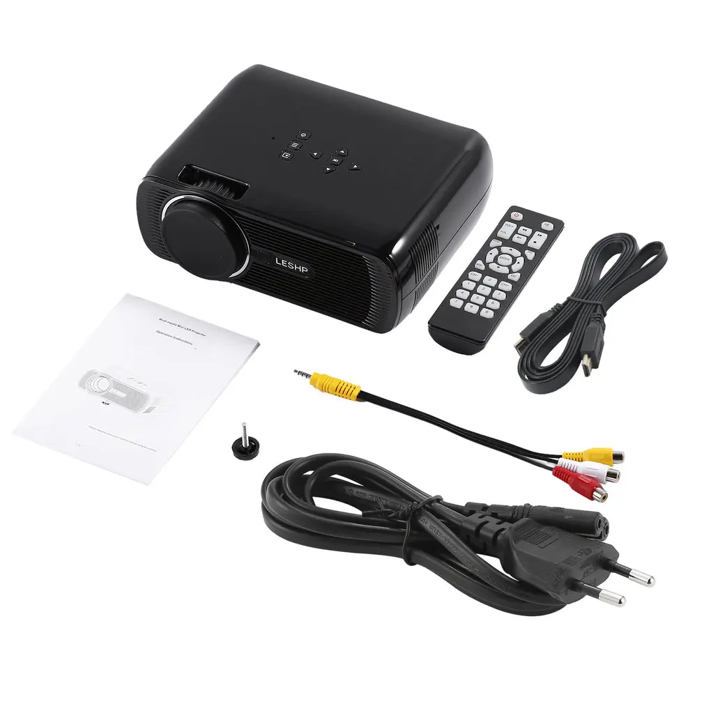 White & Black LED Projector Wifi 1200 Lumens 800*480 Resolution Home Cinema BL-80 Support PC Laptop USB TV Box iPad Smartphone
White & Black LED Projector Wifi 1200 Lumens 800*480 Resolution Home Cinema BL-80 Support PC Laptop USB TV Box iPad Smartphone