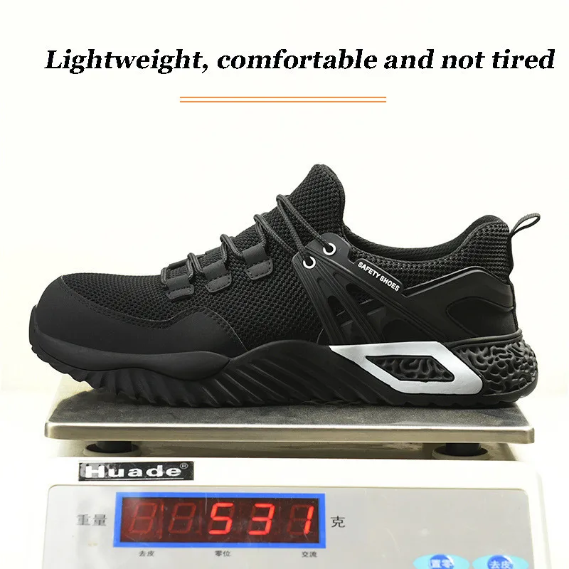 Men's Protective Shoes, Breathable Safety Shoes, Lightweight, Drop-Proof, Work, Puncture-Proof Safety Boots, Men's Casual Shoes image 6