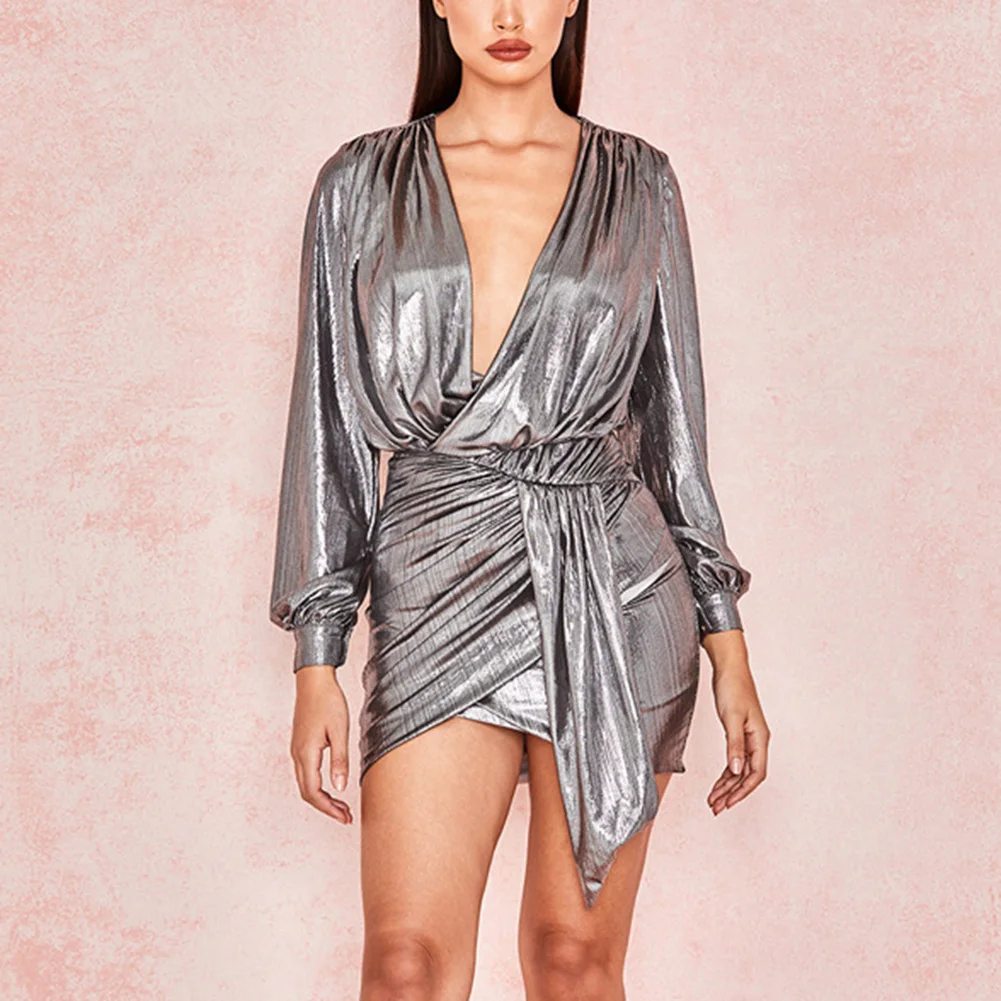 Bikitique Gilded Deep V-Neck Long Sleeve Zip Wrap Hip Mini Sexy Dress Women Belt Nightclub Party Dress Casual Bodycon Dress
Bikitique Gilded Deep V-Neck Long Sleeve Zip Wrap Hip Mini Sexy Dress Women Belt Nightclub Party Dress Casual Bodycon Dress