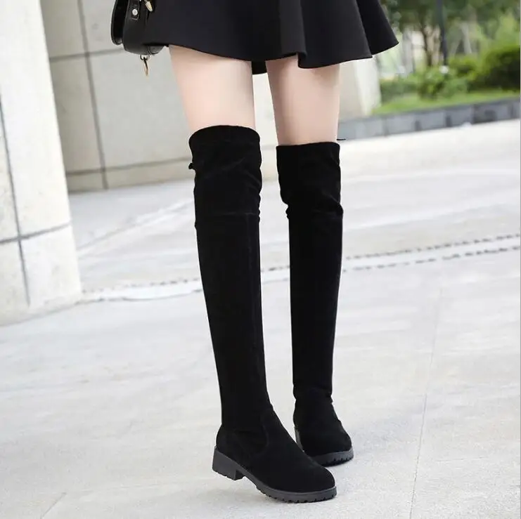 Women Shoes Woman Boots Fashion Flat Black Over the Knee Boots 2019 Autumn New Slim Comfortable Non-slip Boots X164 
Women Shoes Woman Boots Fashion Flat Black Over the Knee Boots 2019 Autumn New Slim Comfortable Non-slip Boots X164