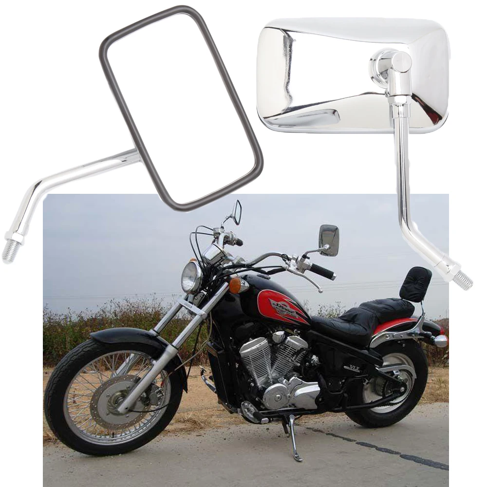 1Pair Universal Rectangle Aluminum Motorcycle Rearview Mirrors 8-10mm Chrome For Honda Shadow Spirit 750 1100 VTX1300 VTX1800
1Pair Universal Rectangle Aluminum Motorcycle Rearview Mirrors 8-10mm Chrome For Honda Shadow Spirit 750 1100 VTX1300 VTX1800