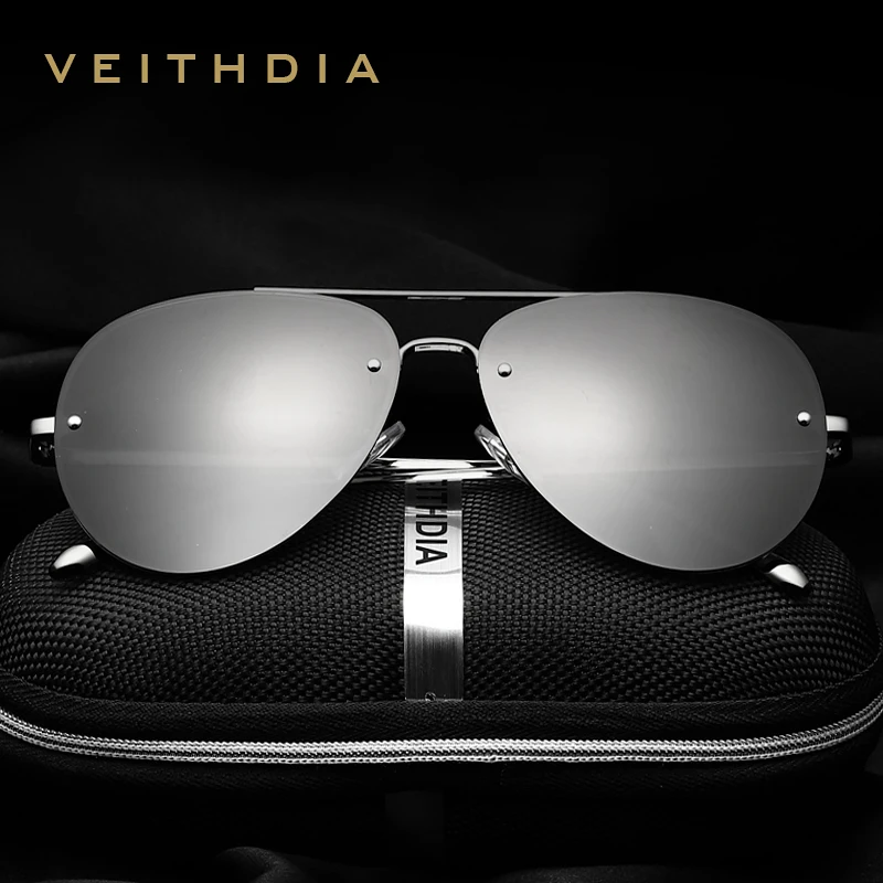 Солнцезащитные очки унисекс VEITHDIA дизайнерские Брендовые без оправы с