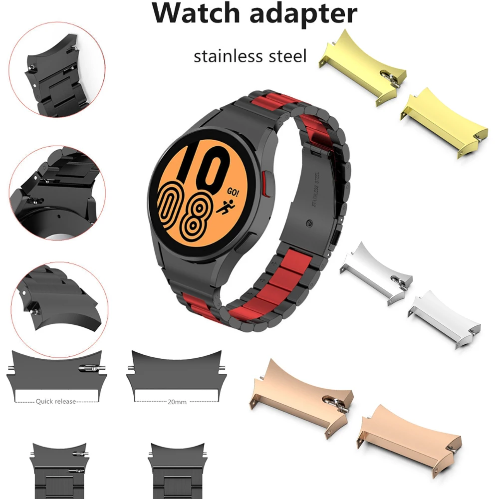 2 шт. металлический разъем для Samsung Galaxy Watch 4 Классический 46 мм 42 мм/Galaxy Watch 4 44 мм 40 мм ремешок из нержавеющей стали адаптер без зазоров
2 шт. металлический разъем для Samsung Galaxy Watch 4 Классический 46 мм 42 мм/Galaxy Watch 4 44 мм 40 мм ремешок из нержавеющей стали адаптер без зазоров