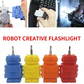 Durable Fold Screwdriver Hand Tool Robot Useful Emergent Lamp Portable Screwdriver Multi-Function Light Up Keychain
Durable Fold Screwdriver Hand Tool Robot Useful Emergent Lamp Portable Screwdriver Multi-Function Light Up Keychain