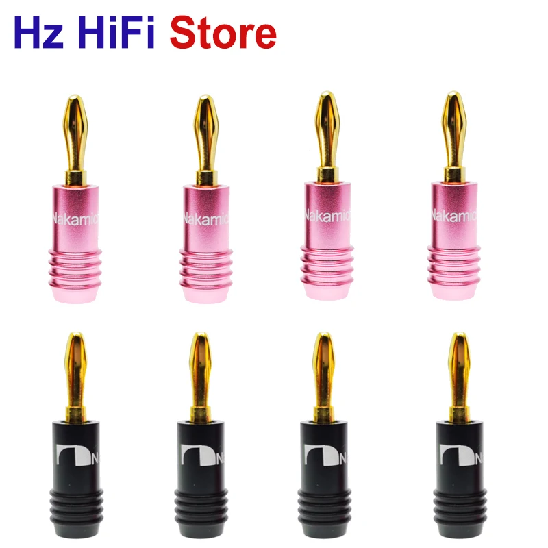 8PCS 24K Gold Plated Banana Plug Connectors Nakamichi 4mm Adapter Wire Connector For Musical HiFi Audio | Электроника