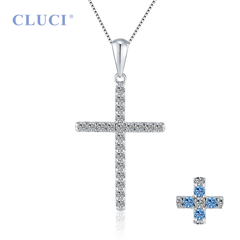 CLUCI 925 Silver Zircon Inlay Cross Pendant Hot Women Accessories Religious Jewelry Gift Charms Only Pendant DP035SB
CLUCI 925 Silver Zircon Inlay Cross Pendant Hot Women Accessories Religious Jewelry Gift Charms Only Pendant DP035SB