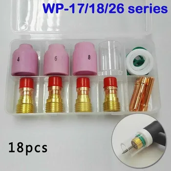 2.4mm Welding plasma Nozzle Accessories Soldering 18pcs TIG With Heat Cup