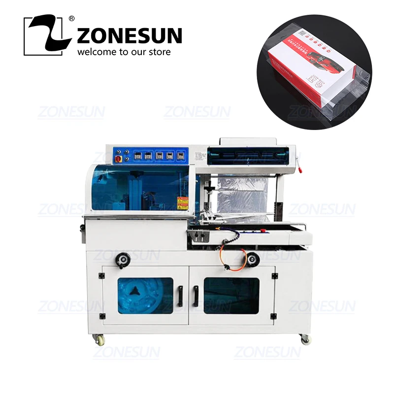 ZONESUN ZS450F Sealing Cutting Machine Automatic Shrink Film Wrapping Cosmetics Book Food Drink Software Packaging Machine
ZONESUN ZS450F Sealing Cutting Machine Automatic Shrink Film Wrapping Cosmetics Book Food Drink Software Packaging Machine